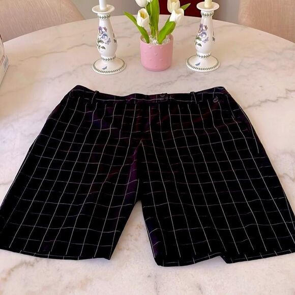 Liz golf Audra Black and White Window Pane Check Golf Shorts - Picture 4 of 7